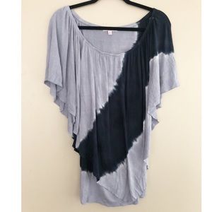 Romeo & Juliet Couture Tie Dye Batwing Poncho Top